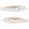 vidaXL Cadre de lit sans matelas blanc 135x190 cm bois de pin massif