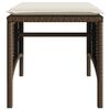 vidaXL Canapé de jardin 2 places avec table et tabourets marron rotin