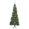 vidaXL Arbre de Noël artificiel d'angle Vert 210 cm PVC et métal