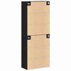 vidaXL Armoire Murale Montage mural 2 pcs Ch&ecirc;ne noir 69,5 x 34 x 90 cm