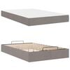 vidaXL Cadre de lit avec matelas avec matelas 2 pcs Taupe tissu