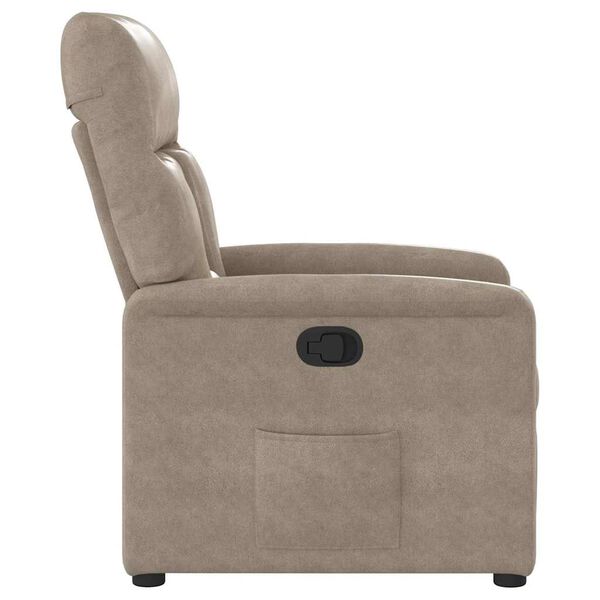 vidaXL Fauteuil inclinable taupe tissu microfibre
