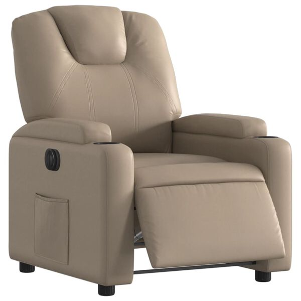 vidaXL Fauteuil inclinable électrique Cappuccino Similicuir
