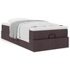 vidaXL Cadre de lit ottoman avec matelas marron fonc&eacute; 90x190 cm tissu