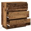 vidaXL Cabinet de chevet avec tiroir Bois ancien 71 x 34,5 x 75 cm