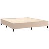 vidaXL Sommier &agrave; lattes de lit avec matelas LED Cappuccino 180x200 cm