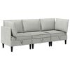 vidaXL Ensemble de meubles pour le salon 3 pc Gris clair Tissu
