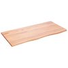 vidaXL Dessus de table marron clair 100x50x2 cm bois chêne traité