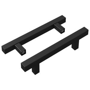 vidaXL Poign&eacute;e de cabinet 2 pi&egrave;ces Noir 150 x 12,3 x 35,2 mm