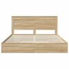 vidaXL Lit de Rangement Ch&ecirc;ne Sonoma 180 x 200 cm Bois d'ing&eacute;nierie
