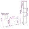 vidaXL Ensemble de mobilier de salle de bain avec stockage 3 pcs Noir