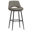vidaXL Tabourets de bar lot de 2 gris fonc&eacute; velours