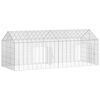 vidaXL Cage pour lapins Argent 400 x 78 x 78 cm Acier galvanisé