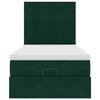 vidaXL Cadre de lit ottoman avec matelas vert fonc&eacute; 80x200 cm velours