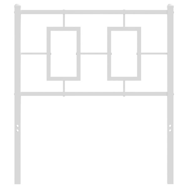 vidaXL T&ecirc;te de lit de remplacement m&eacute;tal blanc 75 cm