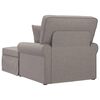 vidaXL Chaise lounge avec jupe Taupe 91 x 157 x 91 cm tissu