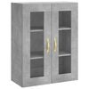 vidaXL Buffet haut Gris béton 69,5x34x180 cm Bois d'ingénierie