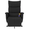 vidaXL Fauteuil inclinable de massage repose-pieds noir similicuir