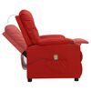 vidaXL Fauteuil de massage Rouge bordeaux Similicuir