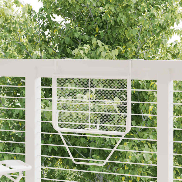 vidaXL Table de balcon Blanc 60x40 cm Acier