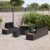 vidaXL Ensemble de canap&eacute; de jardin 8 pcs Noir polyrotin
