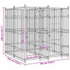 vidaXL Chenil d'ext&eacute;rieur pour chiens Acier 3,69 m&sup2;