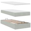 VidaXL Cadre de lit ottoman et matelas gris clair 180x200cm velours