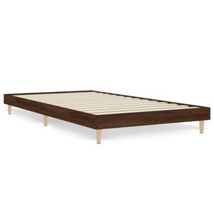 vidaXL Cadre de lit sans matelas ch&ecirc;ne marron 90x200cm bois ing&eacute;nierie