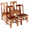 vidaXL Chaises &agrave; manger lot de 4 bois massif