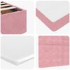 vidaXL Cadre de lit ottoman avec matelas rose 80x200 cm velours