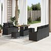 vidaXL Ensemble de canap&eacute; de jardin avec coussin 8 pcs Noir