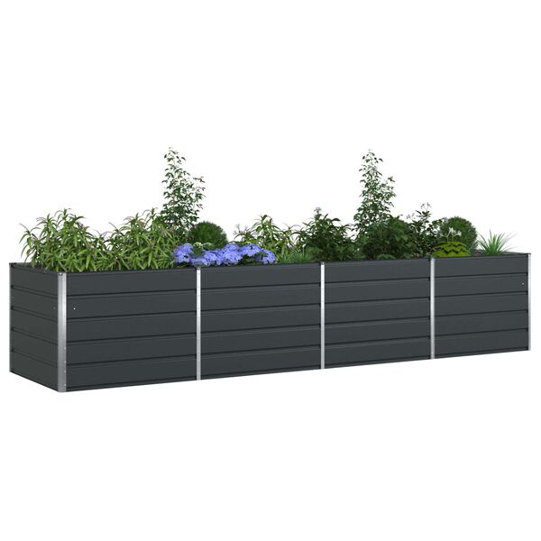 vidaXL Jardini&egrave;re Anthracite 195 x 100 x 45 cm Acier galvanis&eacute;