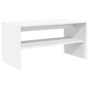 vidaXL Meuble TV blanc 60x40x40 cm bois d'ing&eacute;nierie