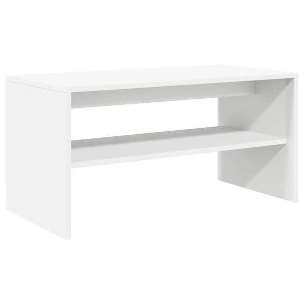 vidaXL Meuble TV blanc 60x40x40 cm bois d'ing&eacute;nierie