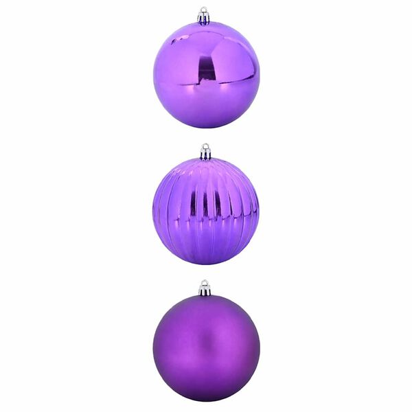 vidaXL Ensemble de Boules de Noël 3 pcs Lilas Plastique