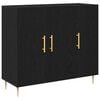vidaXL Buffet Ch&ecirc;ne noir 90 x 34 x 80 cm Bois d'ing&eacute;nierie