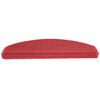 vidaXL Tapis d'escalier 15 pièces 65 x 24 x 4 cm Rouge Demi-rond Grand