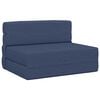 vidaXL Canap&eacute;-lit pliable Bleu 100 x 80 x 60 cm Tissu