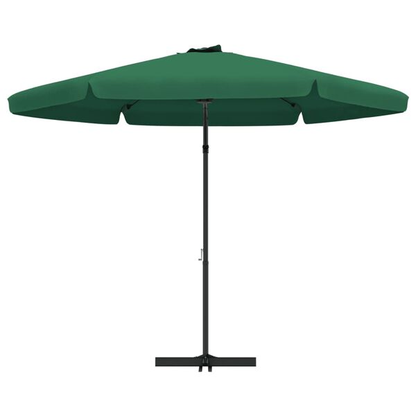 vidaXL Parasol d'ext&eacute;rieur avec m&acirc;t en acier 300 cm vert