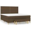vidaXL Sommier &agrave; lattes de lit avec matelas Marron fonc&eacute; 180x200 cm