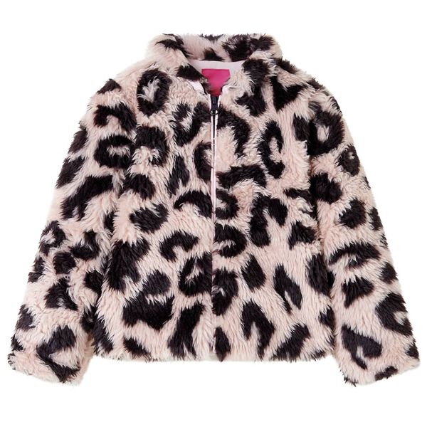 Manteau pour enfants fausse fourrure rose clair 116