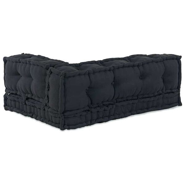 vidaXL Coussin de canap&eacute; 3 pcs Anthracite tissu