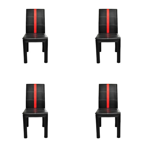 vidaXL Chaises de salle &agrave; manger 4 pcs Noir 46 x 38,5 x 91 cm