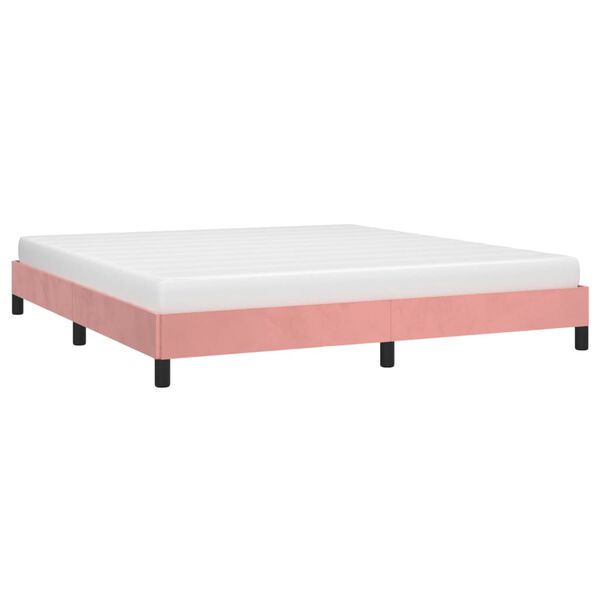 vidaXL Cadre de lit sans matelas rose 160x200 cm velours