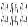 vidaXL Ensemble de bar 7 pcs Blanc