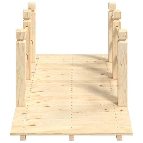 vidaXL Pont de jardin avec garde-corps 150x67x56cm bois massif &eacute;pic&eacute;a