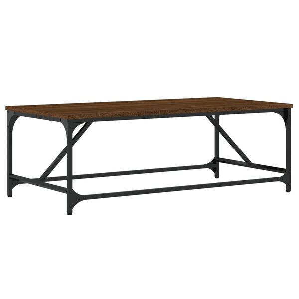 vidaXL Table basse Ch&ecirc;ne marron 100x50x35 cm Bois d'ing&eacute;nierie