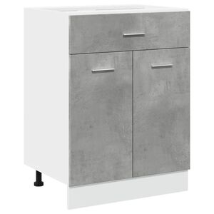 vidaXL Armoire &agrave; tiroirs Lyon gris b&eacute;ton 60x46x81,5 cm
