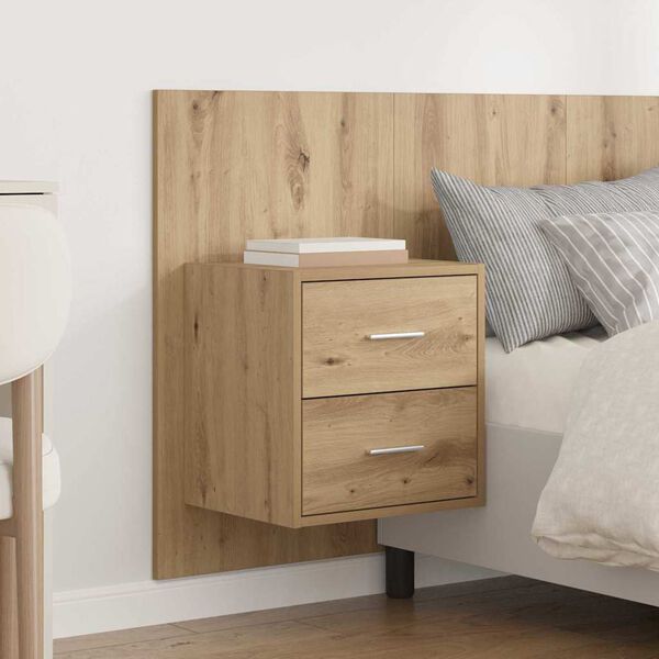 vidaXL T&ecirc;te de lit avec armoire avec tiroir 3 pcs Ch&ecirc;ne artisanal