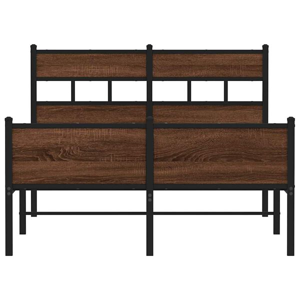 vidaXL Cadre de lit sans matelas ch&ecirc;ne marron 120x200 cm